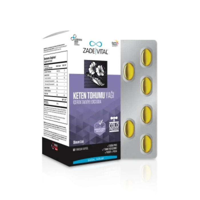 Zade Vital Keten Tohumu Yağı 60 Kapsül