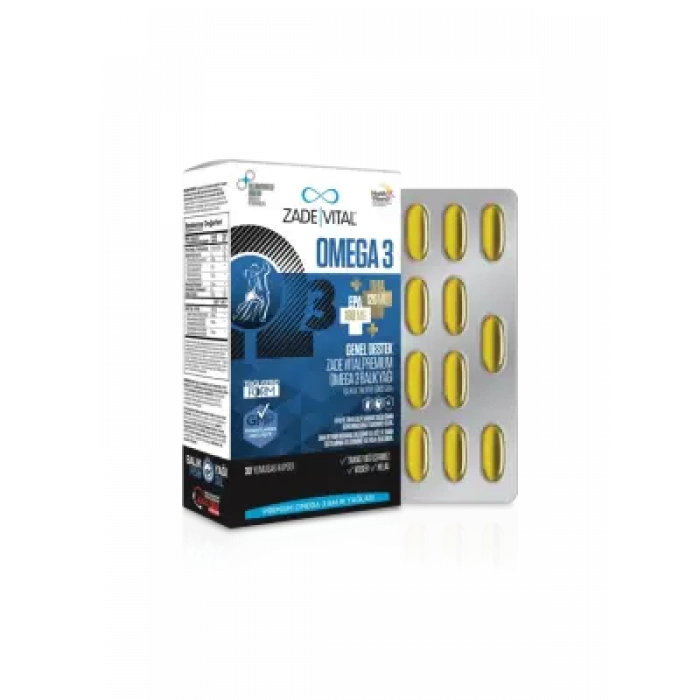 Zade Vital Premium Omega 3 Balık Yağı 45 Kapsül