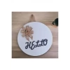 Ebruli Sanat Tasarım Hello Özel Tasarım Ahşap Kapı Süsü