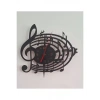 Ebruli Sanat Tasarım Özel Tasarım Duvar Saati Müzik Sol Anahtarı