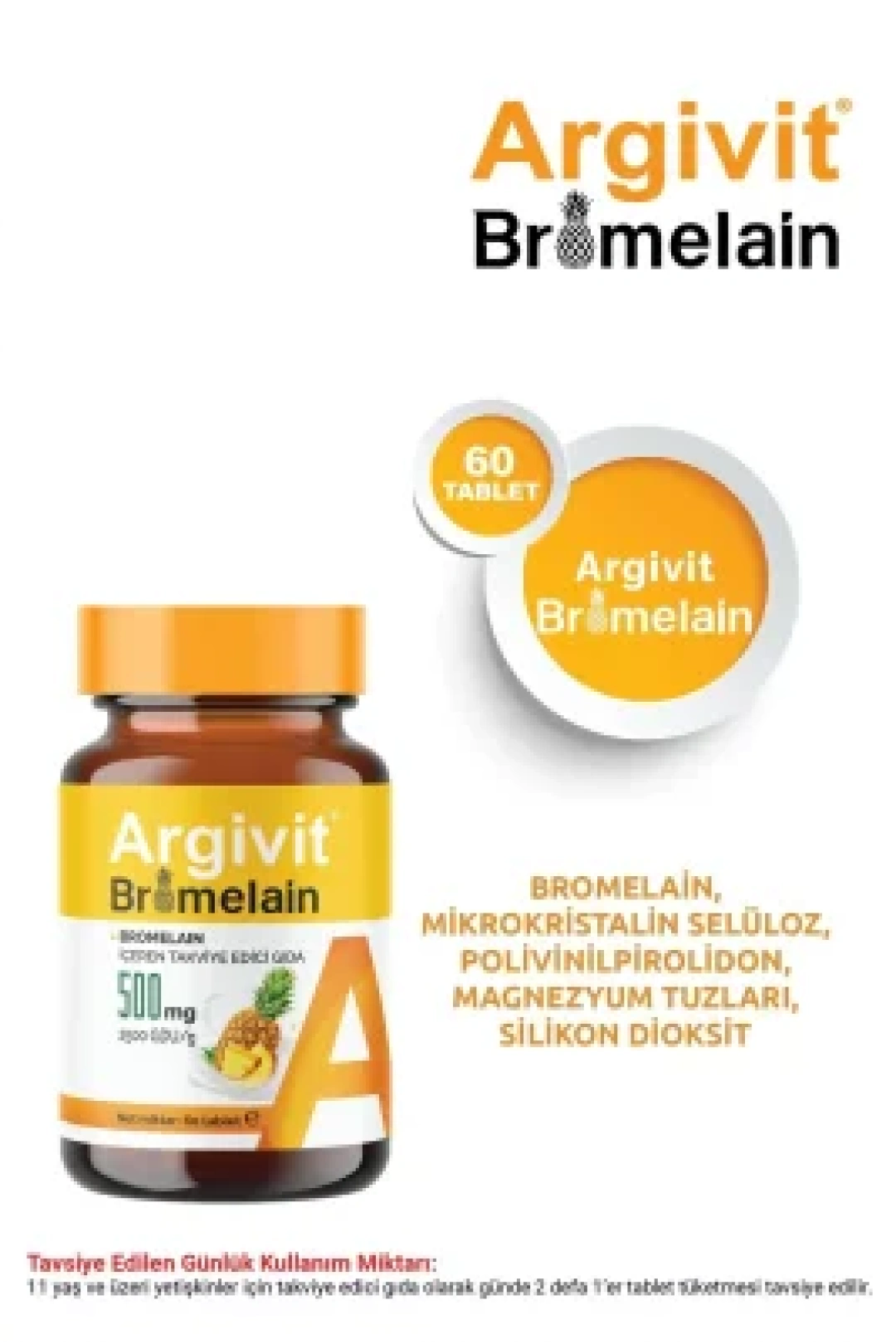 Argivit Bromelain 500mg 60 Tablet