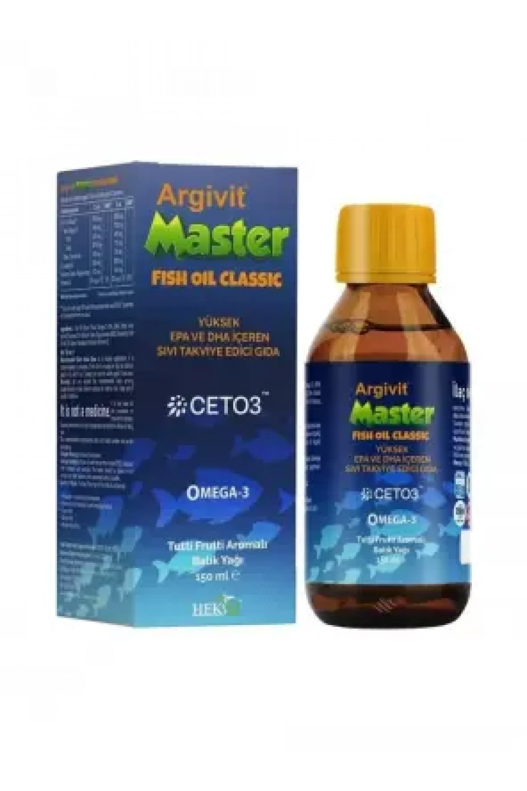 Argivit Master Fish Oil Yüksek Omega-3 İçeren Balık Yağı 150 ml - Tutti Frutti Aromalı