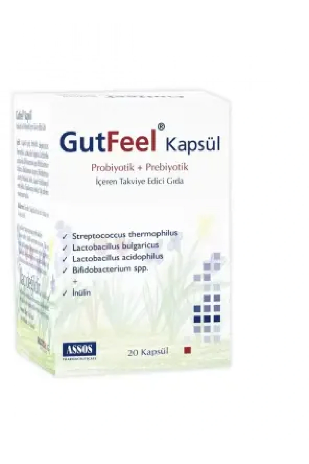 Assos Gutfeel Probiotik Prebiotik 20 Kapsül
