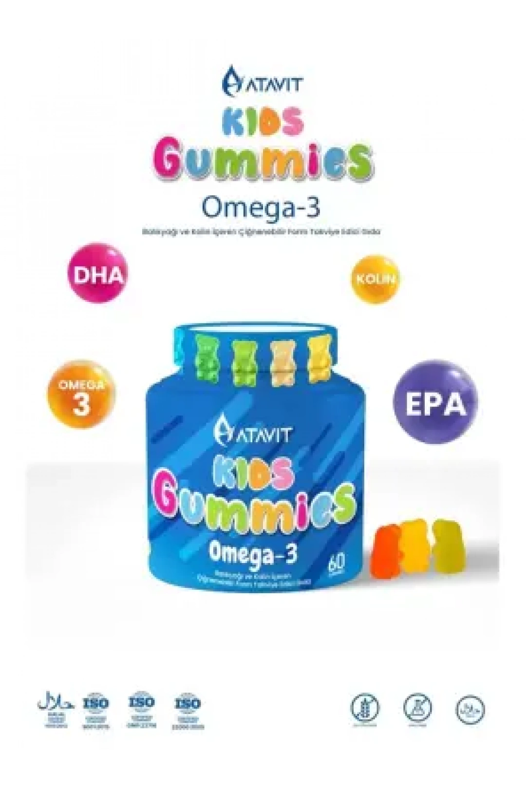 Atavit Kids Omega 3 Gummies 60 Yumuşak Kapsül