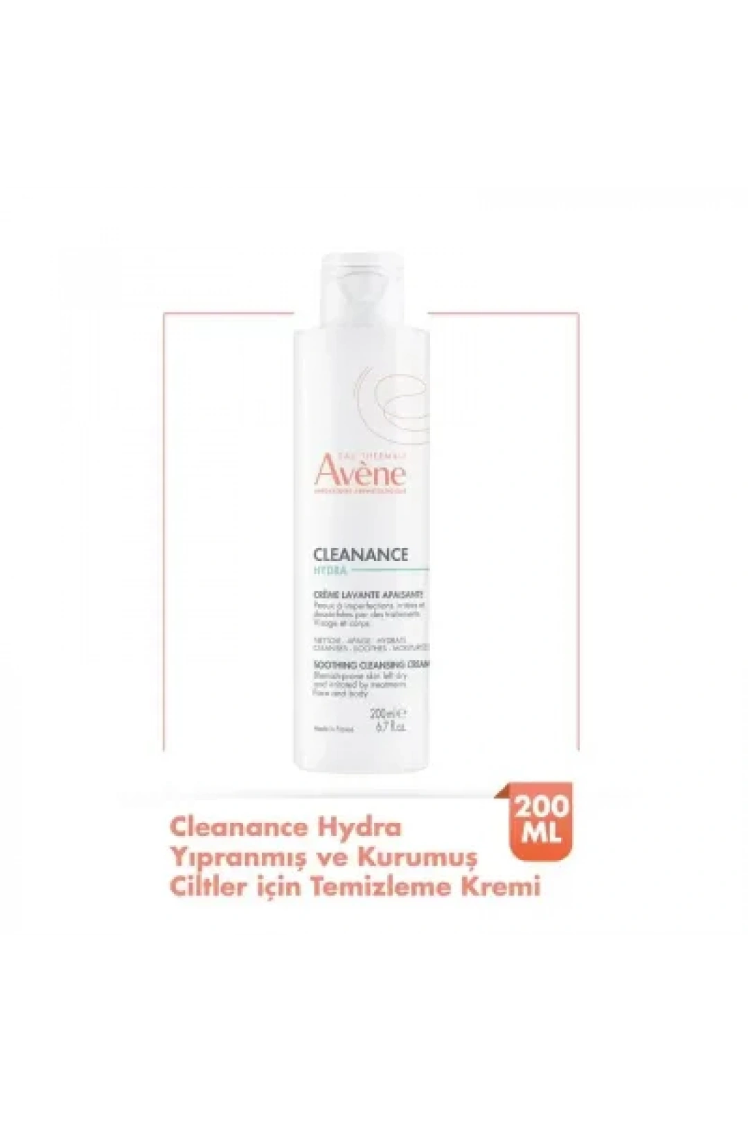 Avene Cleanance Hydra Yıpranmış ve Kurumuş Ciltler için Temizleme Kremi 200 ml