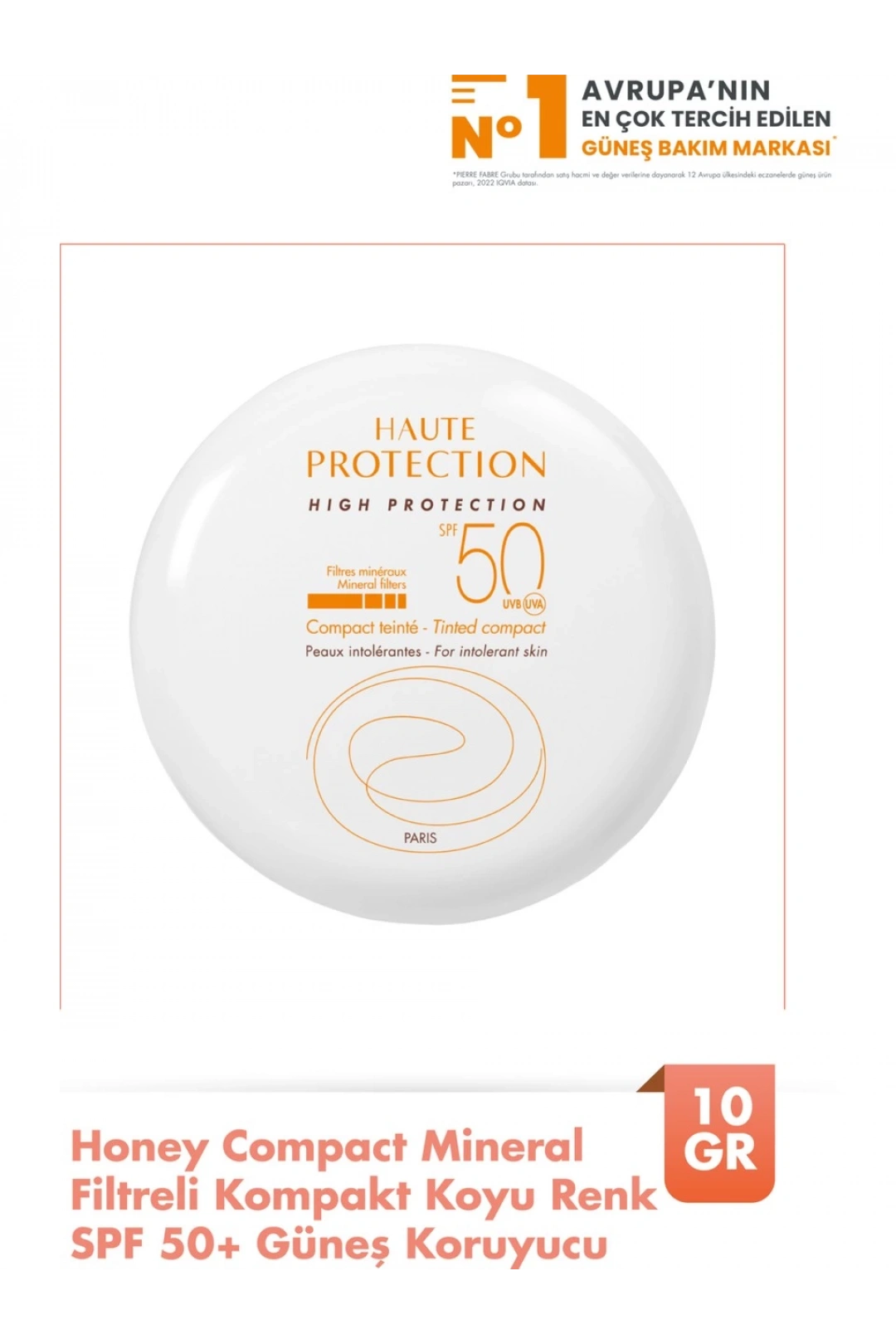 Avene Compact Dore Mineral Filtreli Kompakt Renkli SPF 50 + Güneş Koruyucu 10 gr