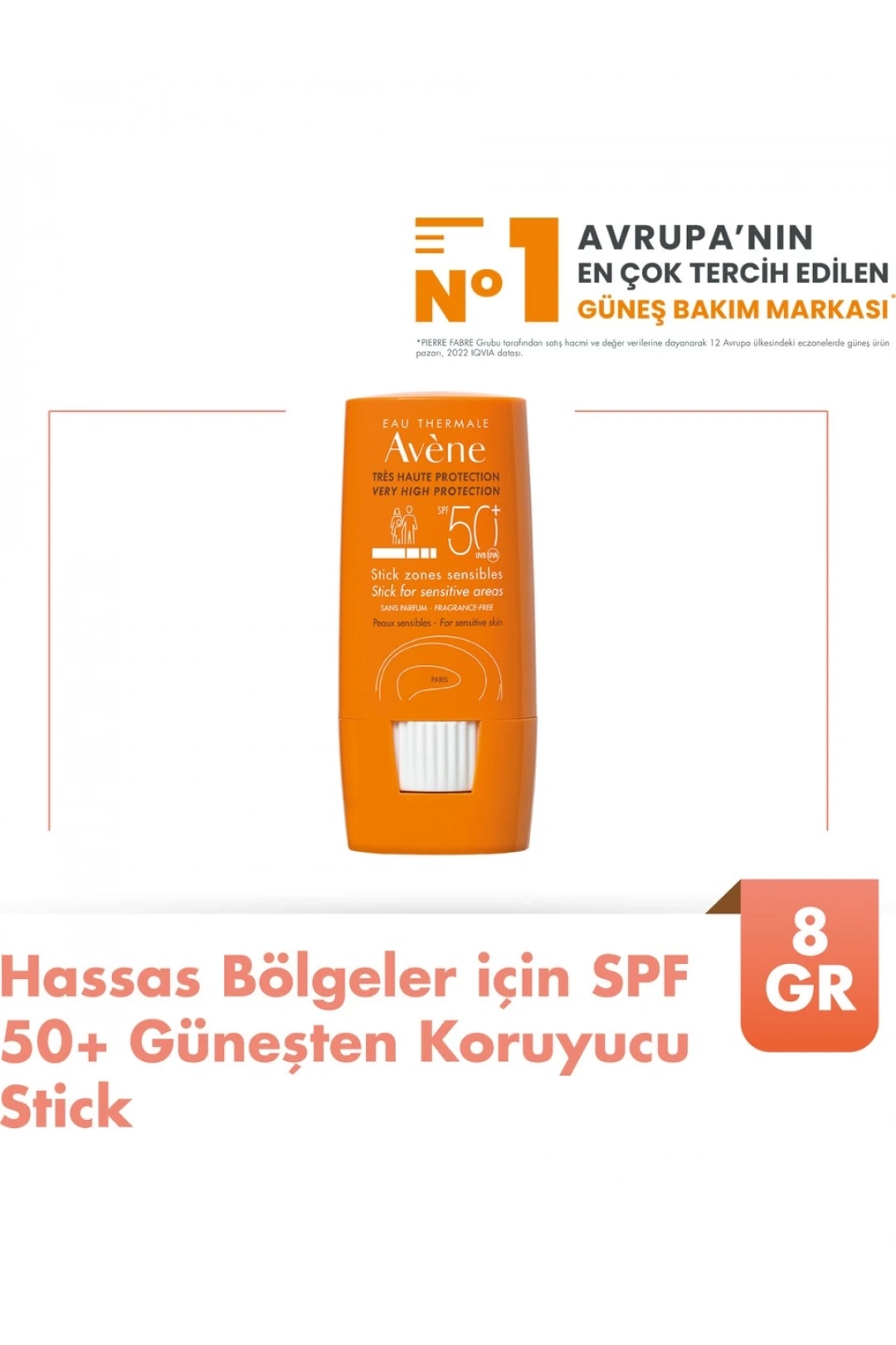 Avene Hassas Bölgeler için SPF 50+ Güneşten Koruyucu Stick 8 gr