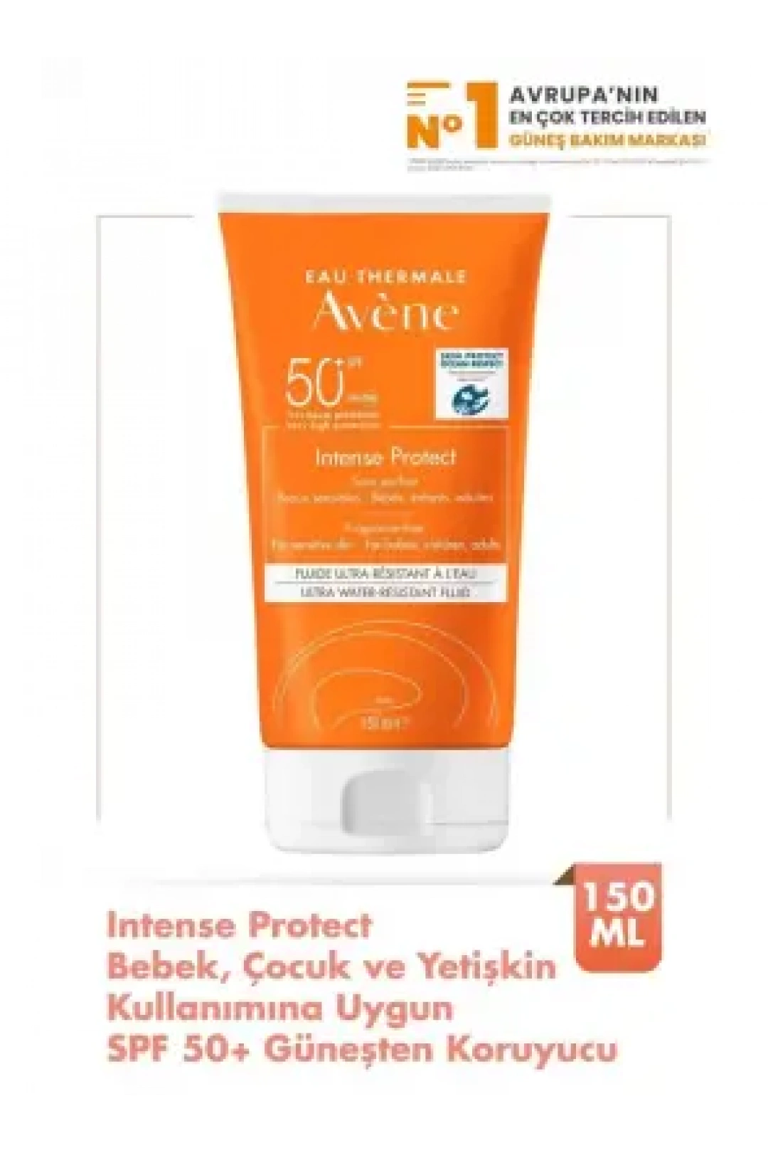 Avene İntense Protect Bebek, Çocuk ve Yetişkin Kullanımına Uygun SPF 50+Güneşten Koruyucu 150 ml