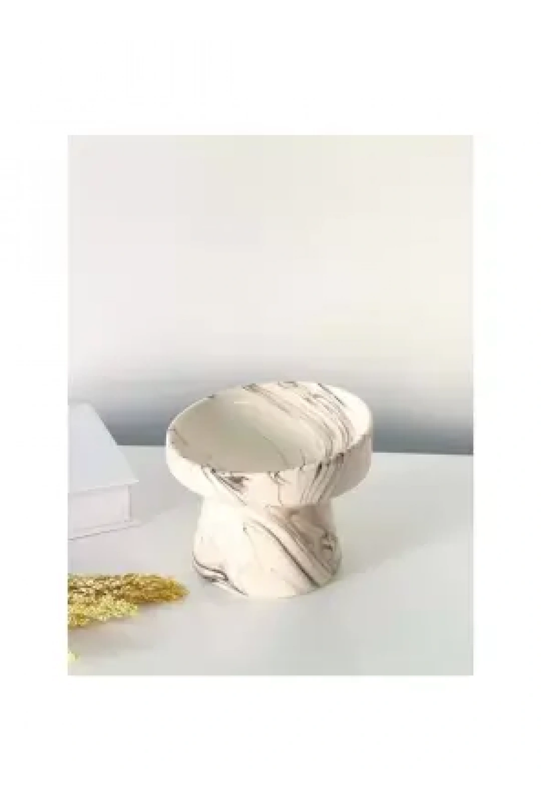 Ayaklı Porselen Mama ve Su Kabı