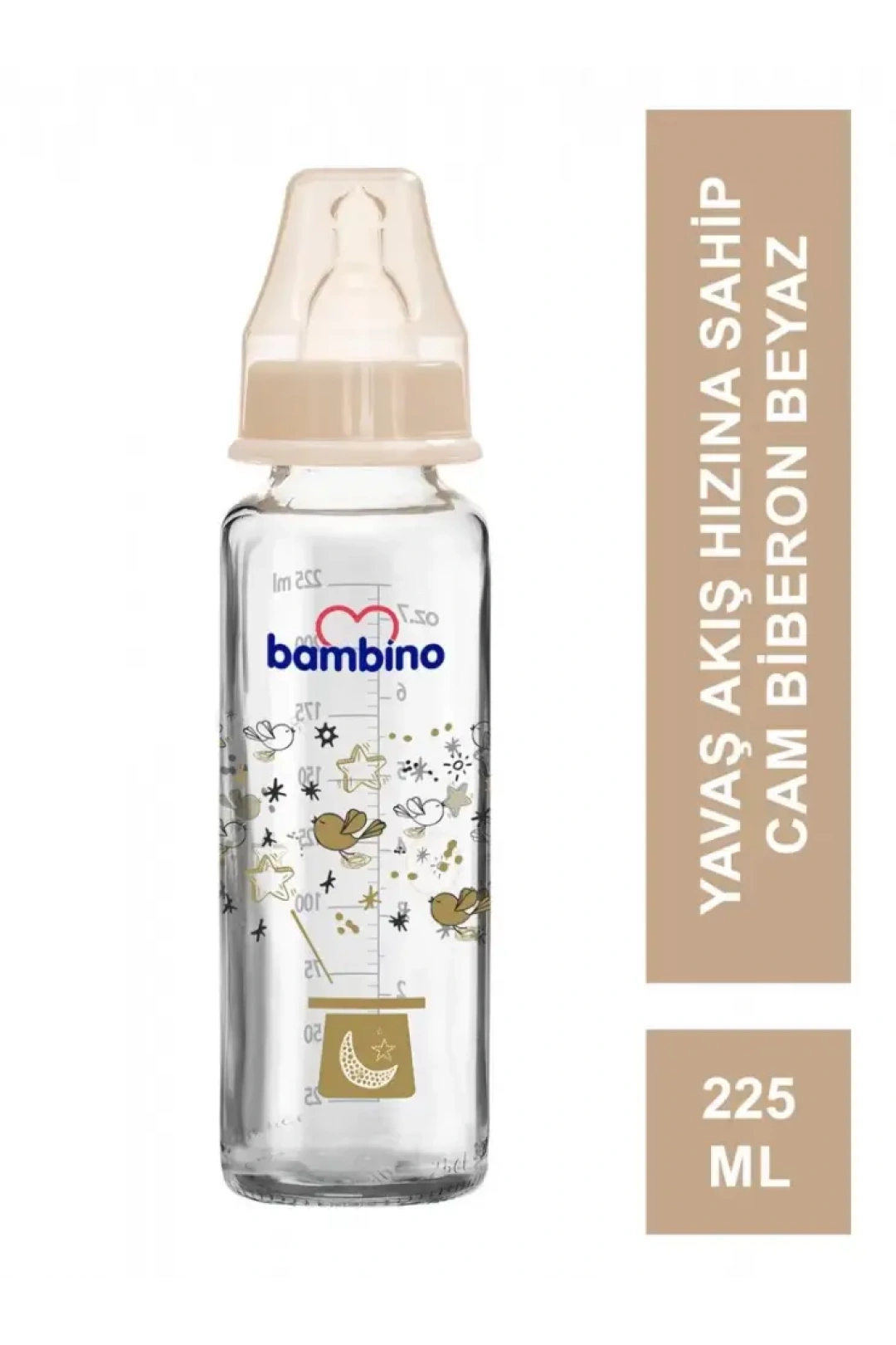 Bambino Klasik Cam Biberon 0-6 Ay 225 ml - B014 -