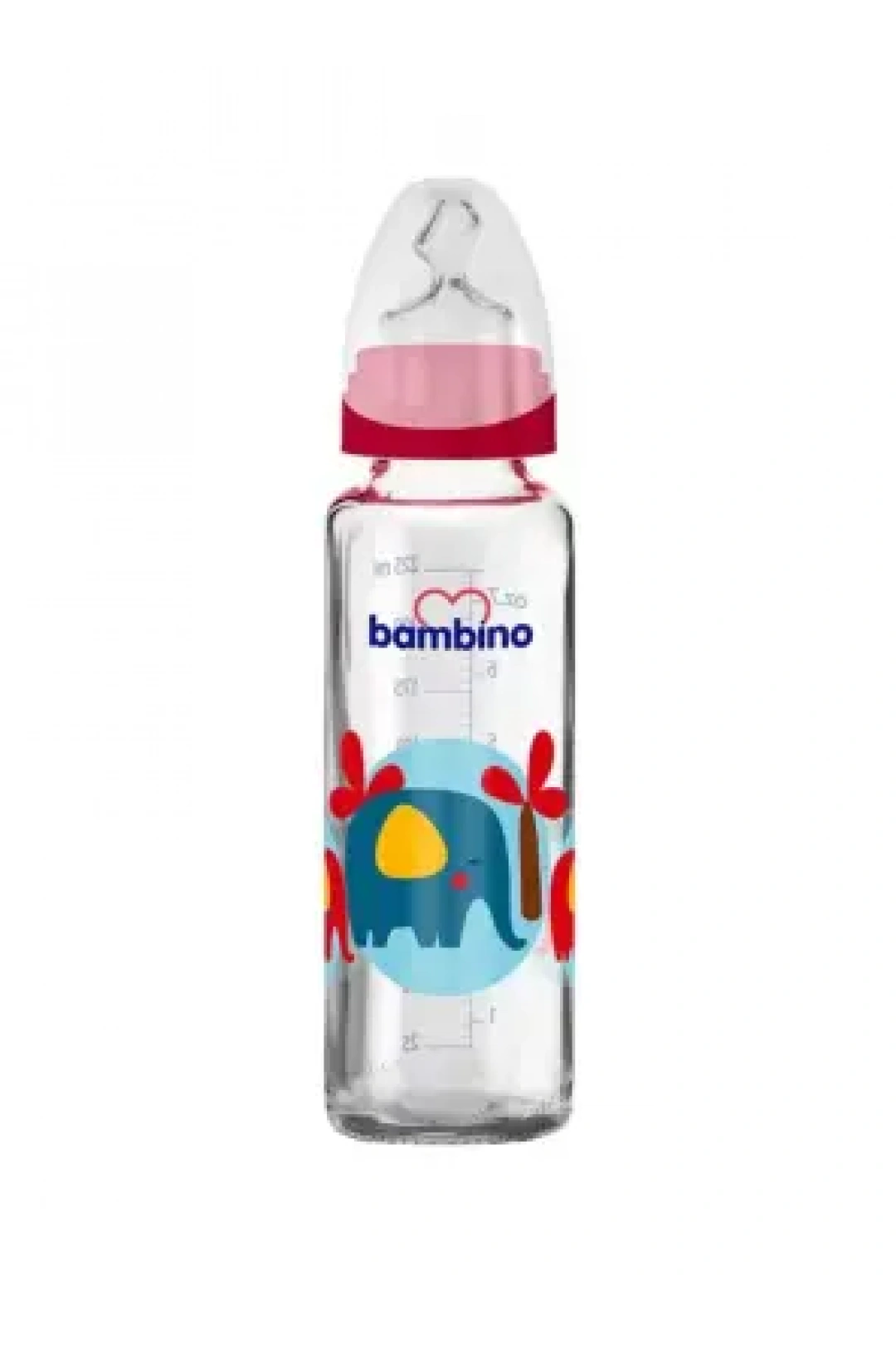 Bambino Klasik Cam Biberon Damaklı 0-6 Ay 225 ml - B012