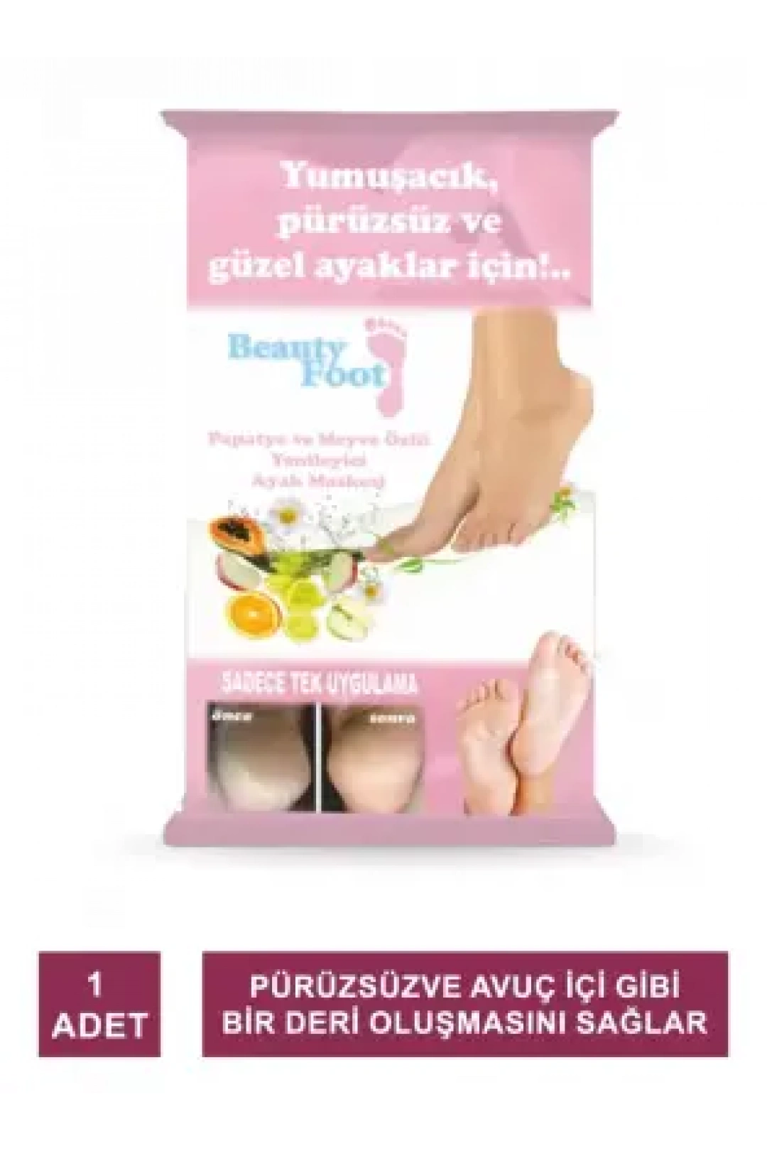 Beauty Foot Papatya ve Meyve Özlü Yenileyici Ayak Maskesi