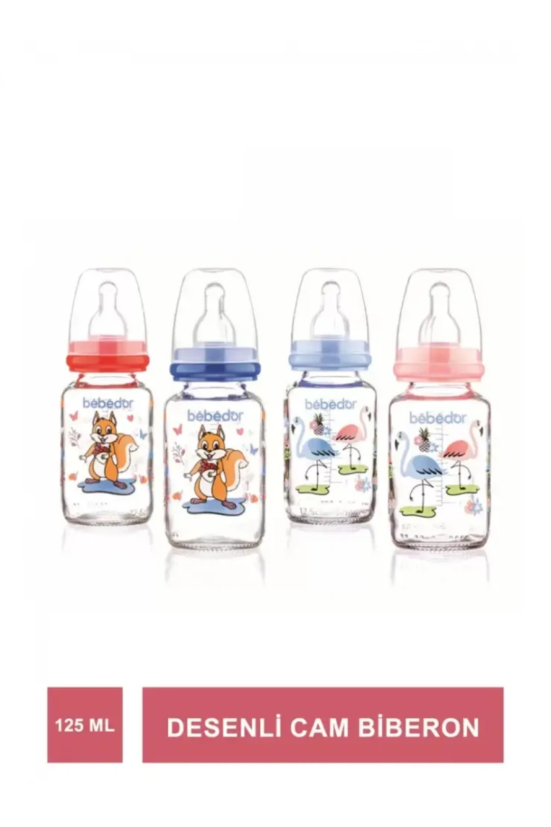 Bebedor Desenli Cam Biberon 125 ml -30302-
