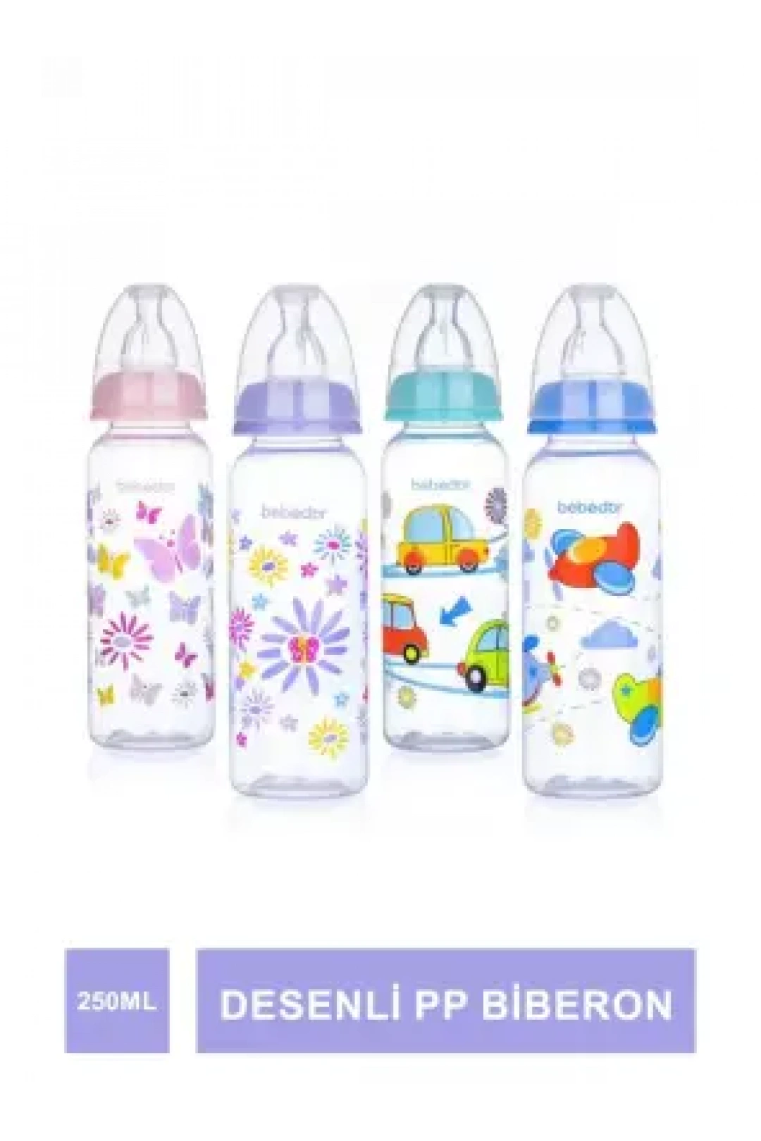 Bebedor Desenli Pp Biberon 250ml Orta Akış 24302