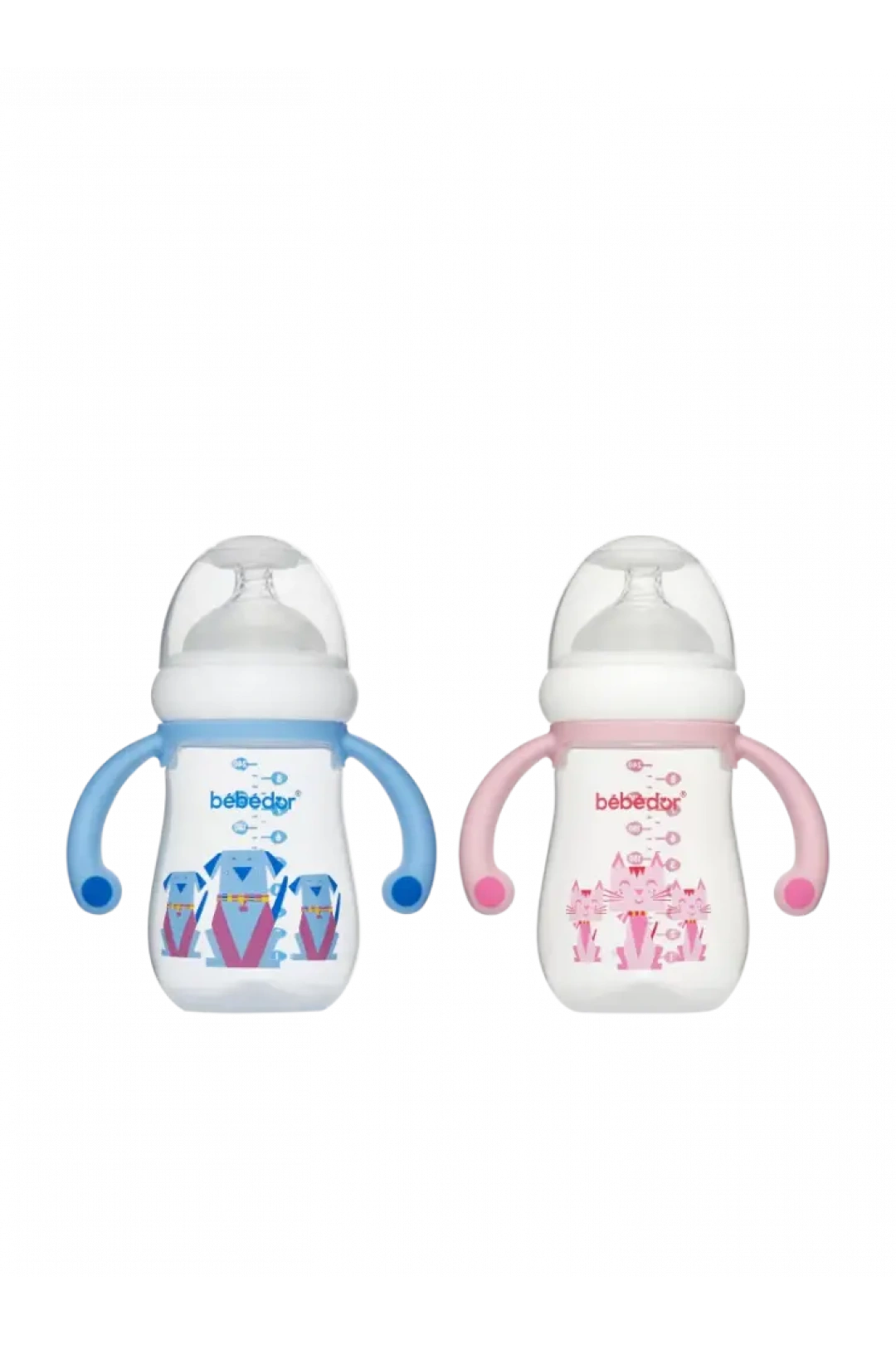 Bebedor Geniş Ağızlı Kulplu PP Biberon 3+ Ay 240 ml -99322-