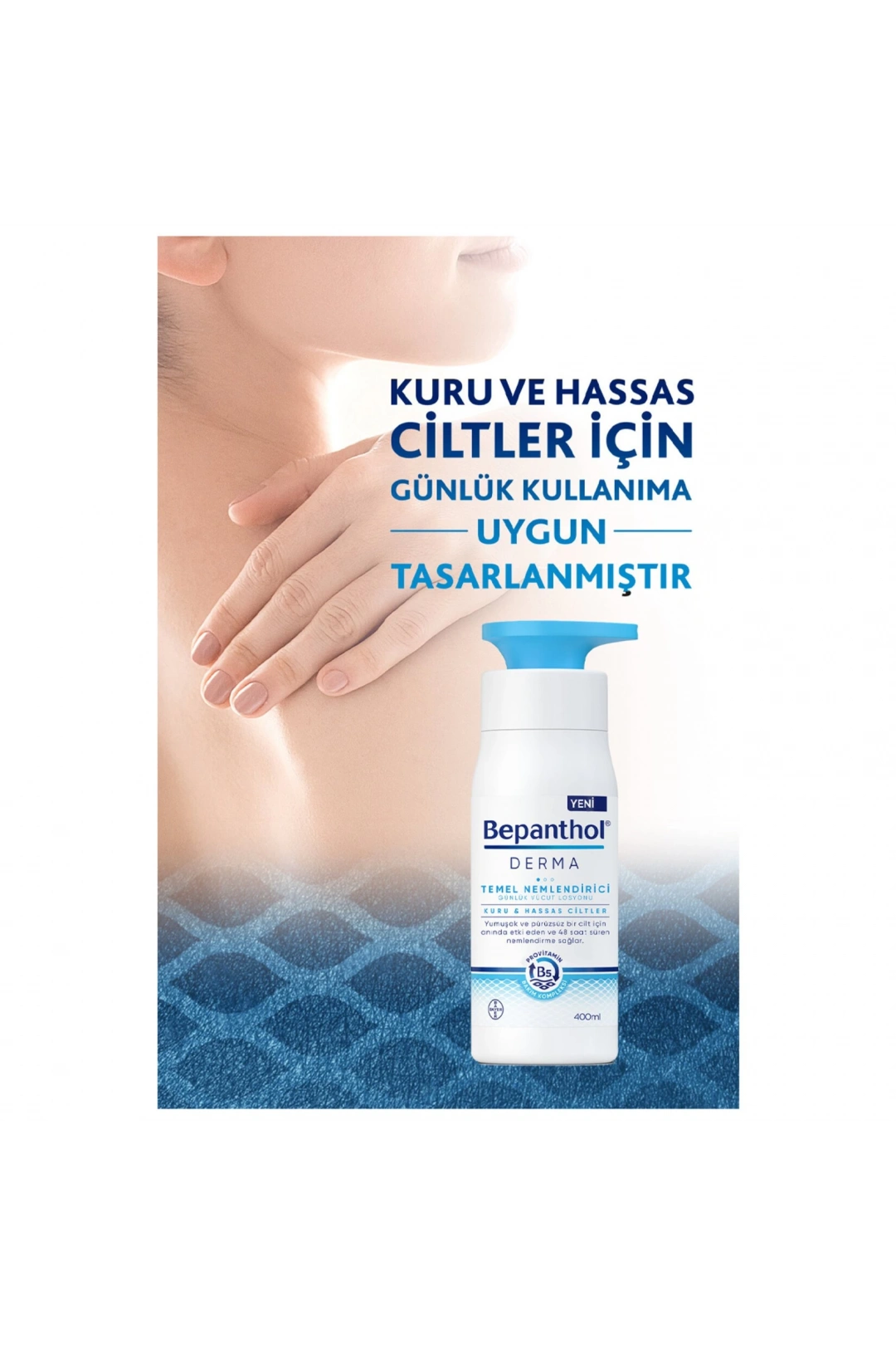 Bepanthol Derma Temel Nemlendirici Günlük Vücut Losyonu 400 ml