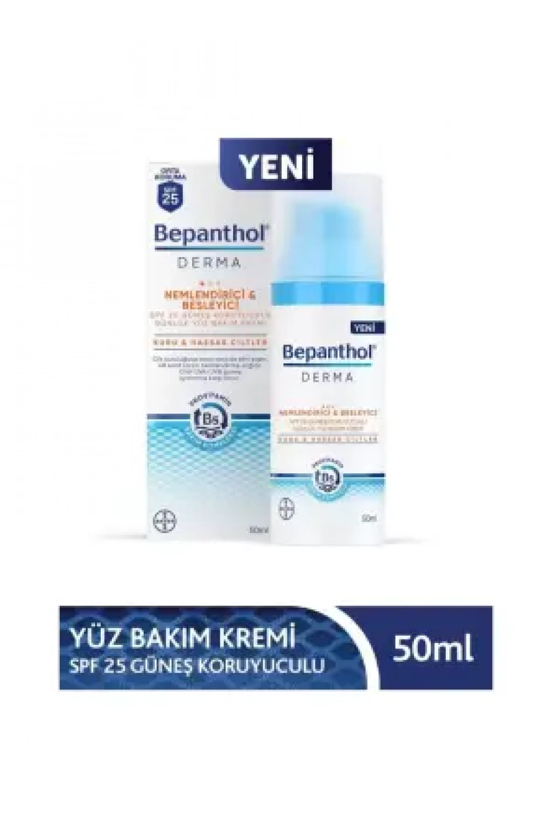 Bepanthol Derma Yüz Bakım Kremi Nemlendirici&Besleyici Spf 25 50 ml