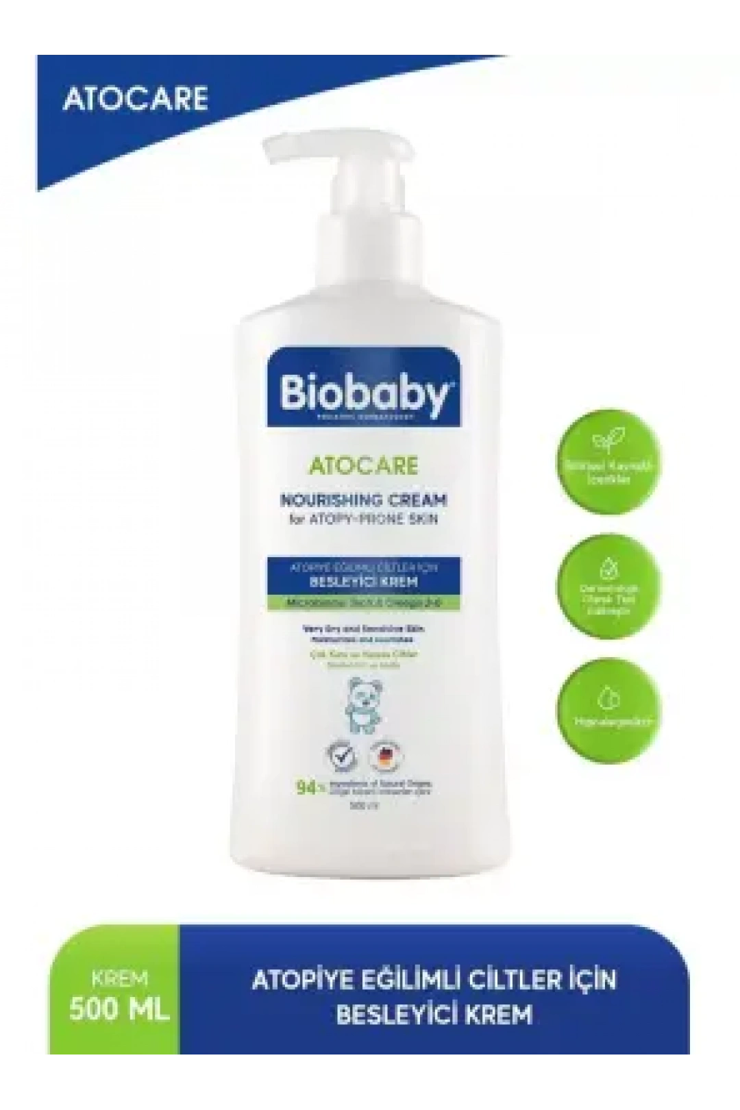 Biobaby Atocare Besleyici Krem 500 ml