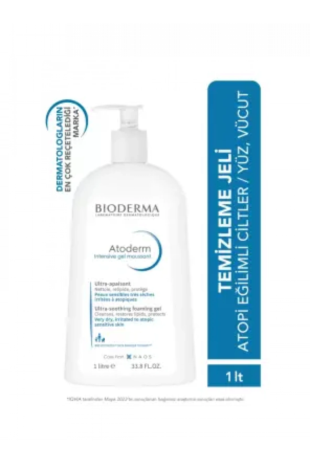 Bioderma Atoderm Intensive Foaming Gel Moussant 1 lt
