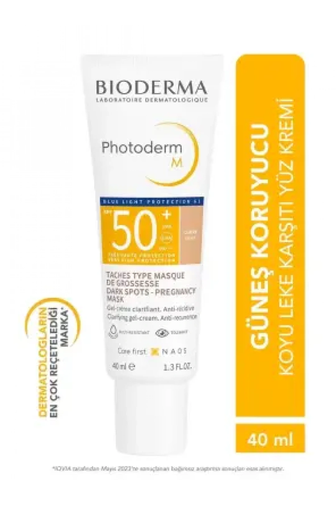 Bioderma Photoderm M SPF50+ Light Koyu Lekeye, Mavi Işığa Karşı SPF50+ Açık Renkli Yüz Güneş Kremi 40 ml
