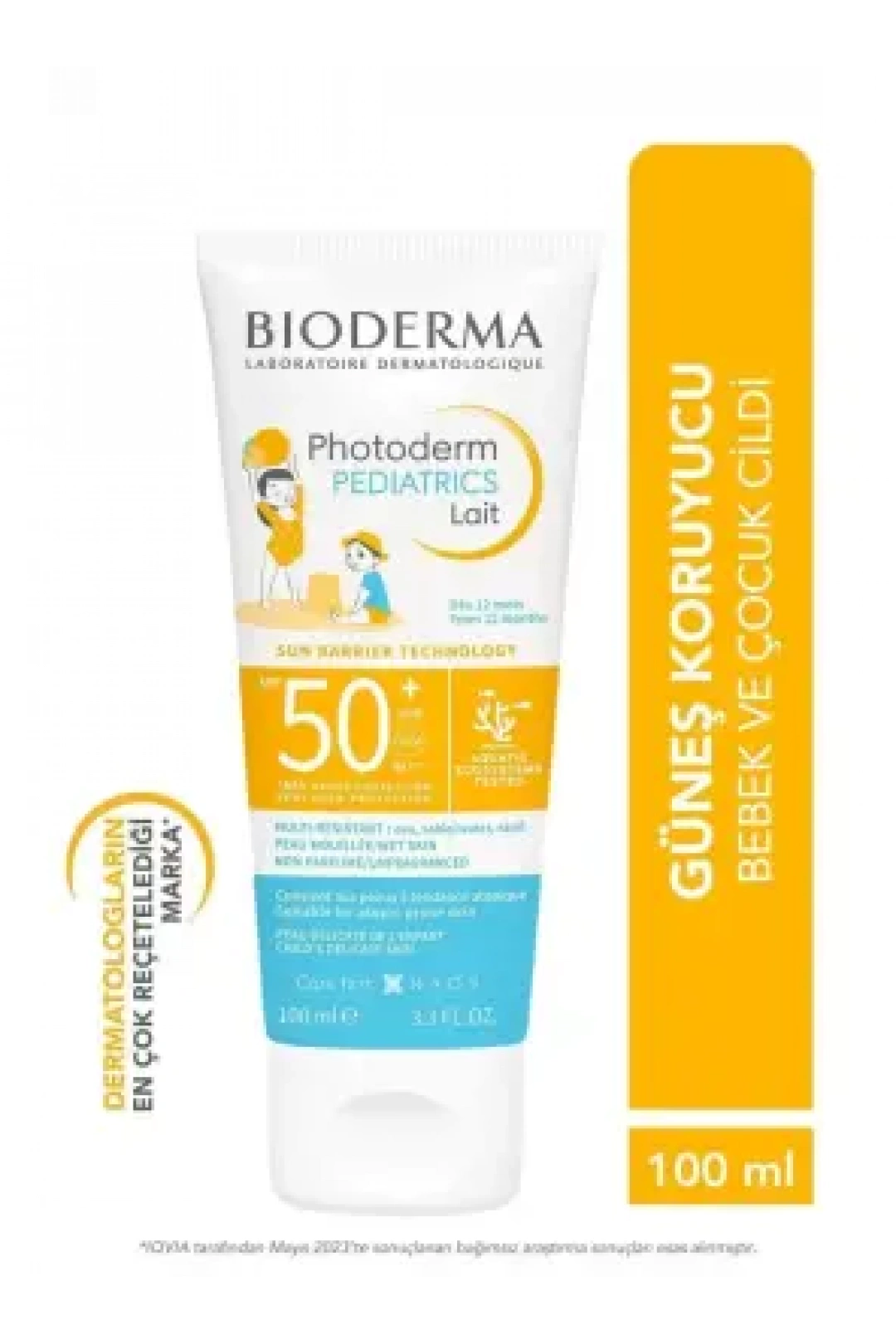 Bioderma Photoderm Pediatrics Lait Bebek, Çocuk için SPF50+ Yüksek Korumalı Süt Formda Güneş Kremi Spf50+ 100 ml