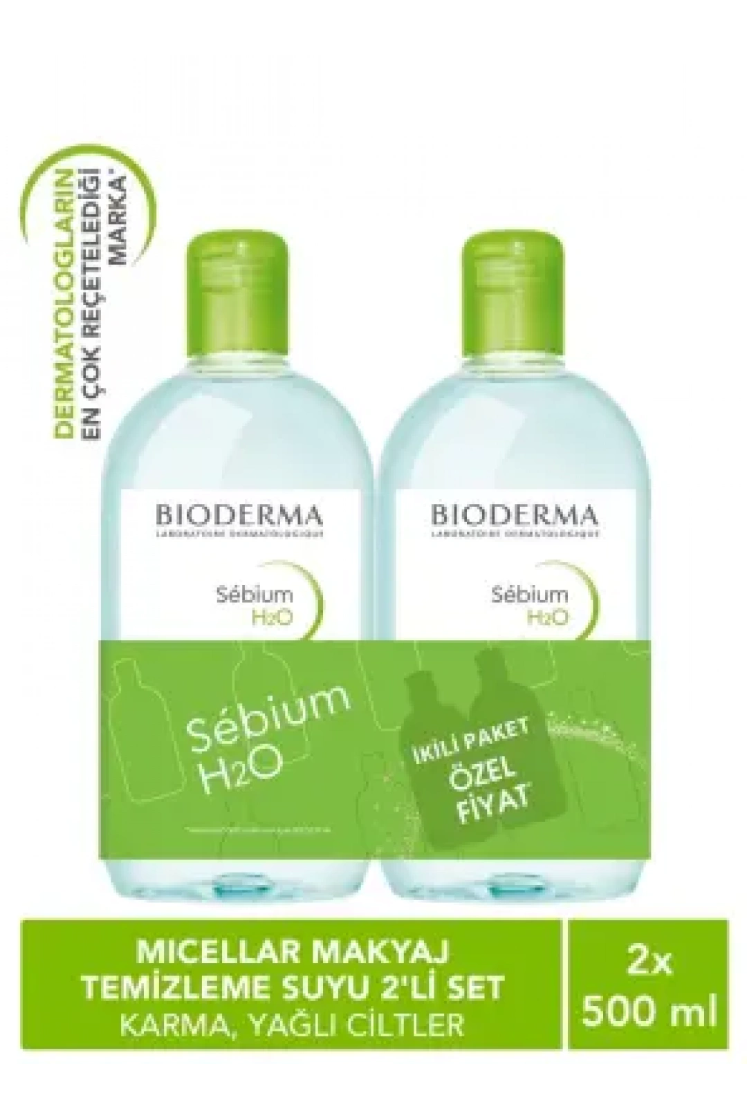 Bioderma Sebium H2O 500 ml 1+1 İkiz Kofre