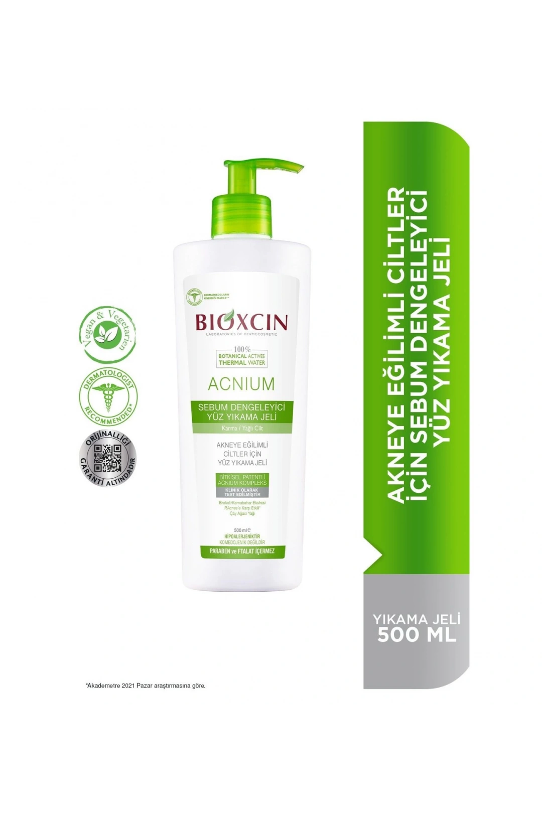 Bioxcin Acnium Sebum Dengeleyici Yüz Yıkama Jeli 500 ml
