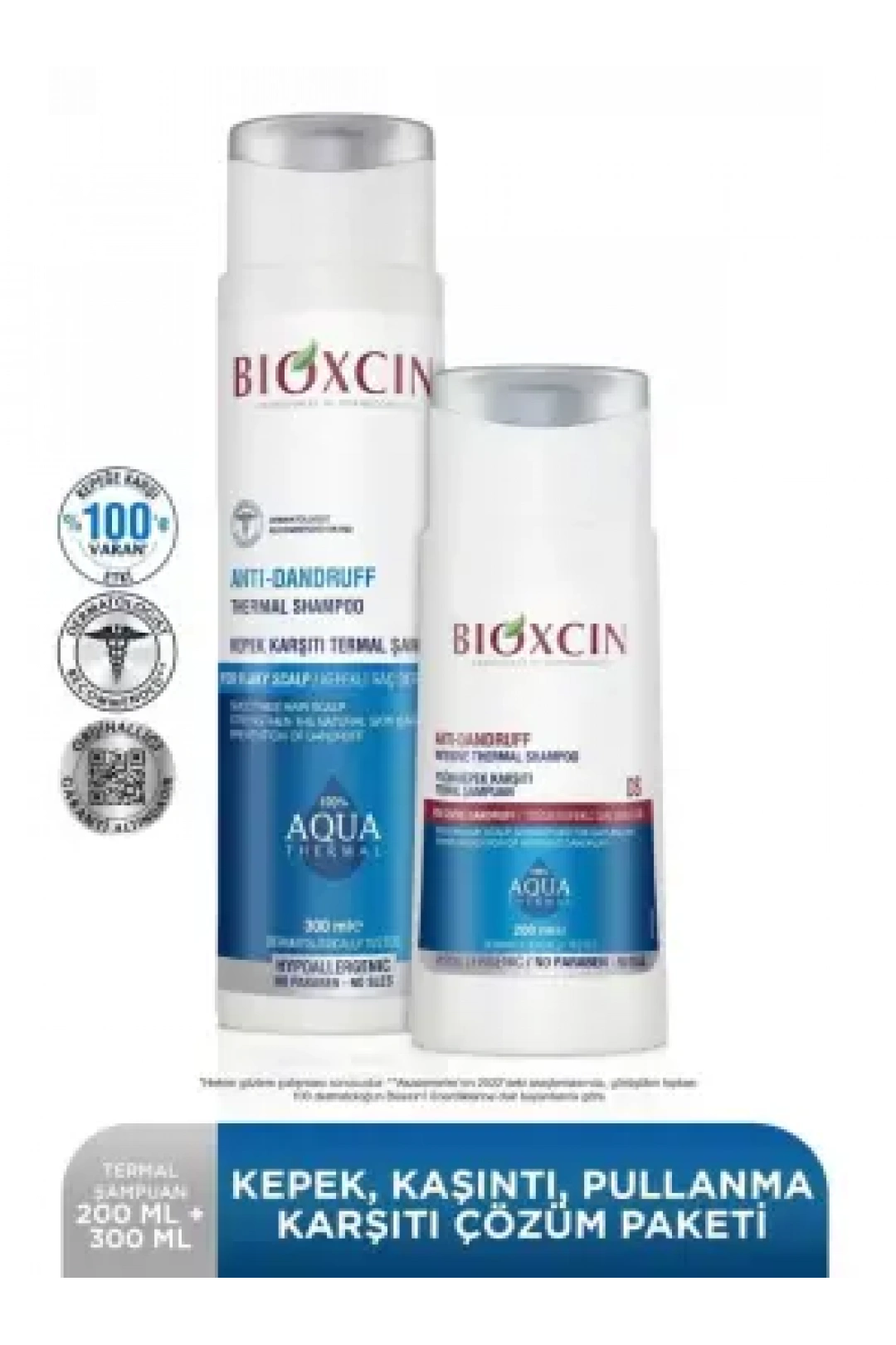 Bioxcin Aqua Thermal Kepek Karşıtı+Yoğun Kepek Karşıtı Şampuan Seti 200 ml + 300 ml