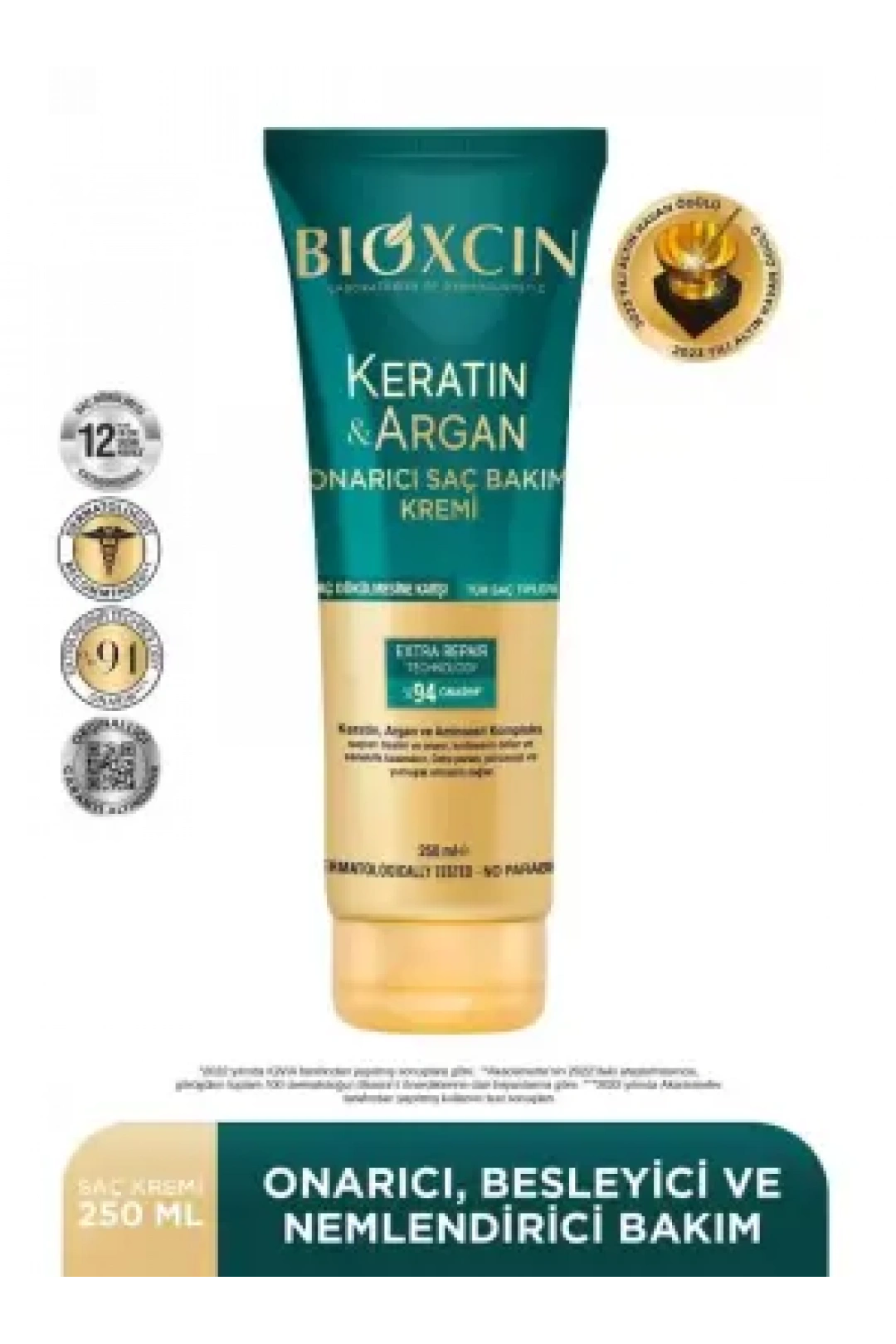 Bioxcin Keratin & Argan Onarıcı Saç Bakım Kremi 250 ml