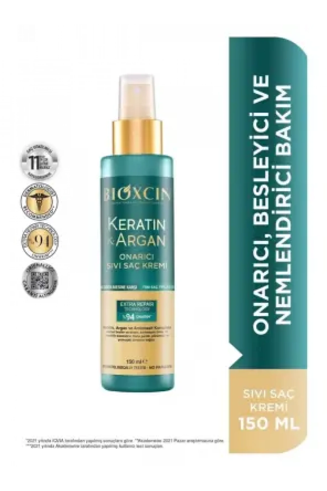 Bioxcin Keratin & Argan Onarıcı Sıvı Saç Kremi 150 ml
