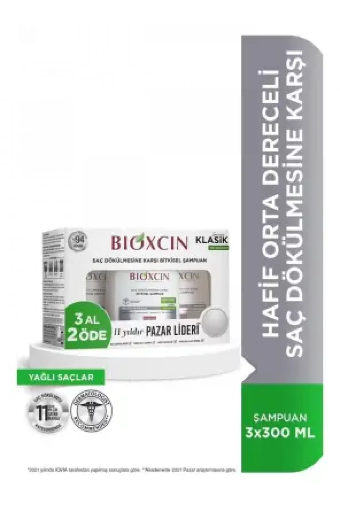 Bioxcin Klasik Şampuan Yağlı Saçlar 3 al 2 öde