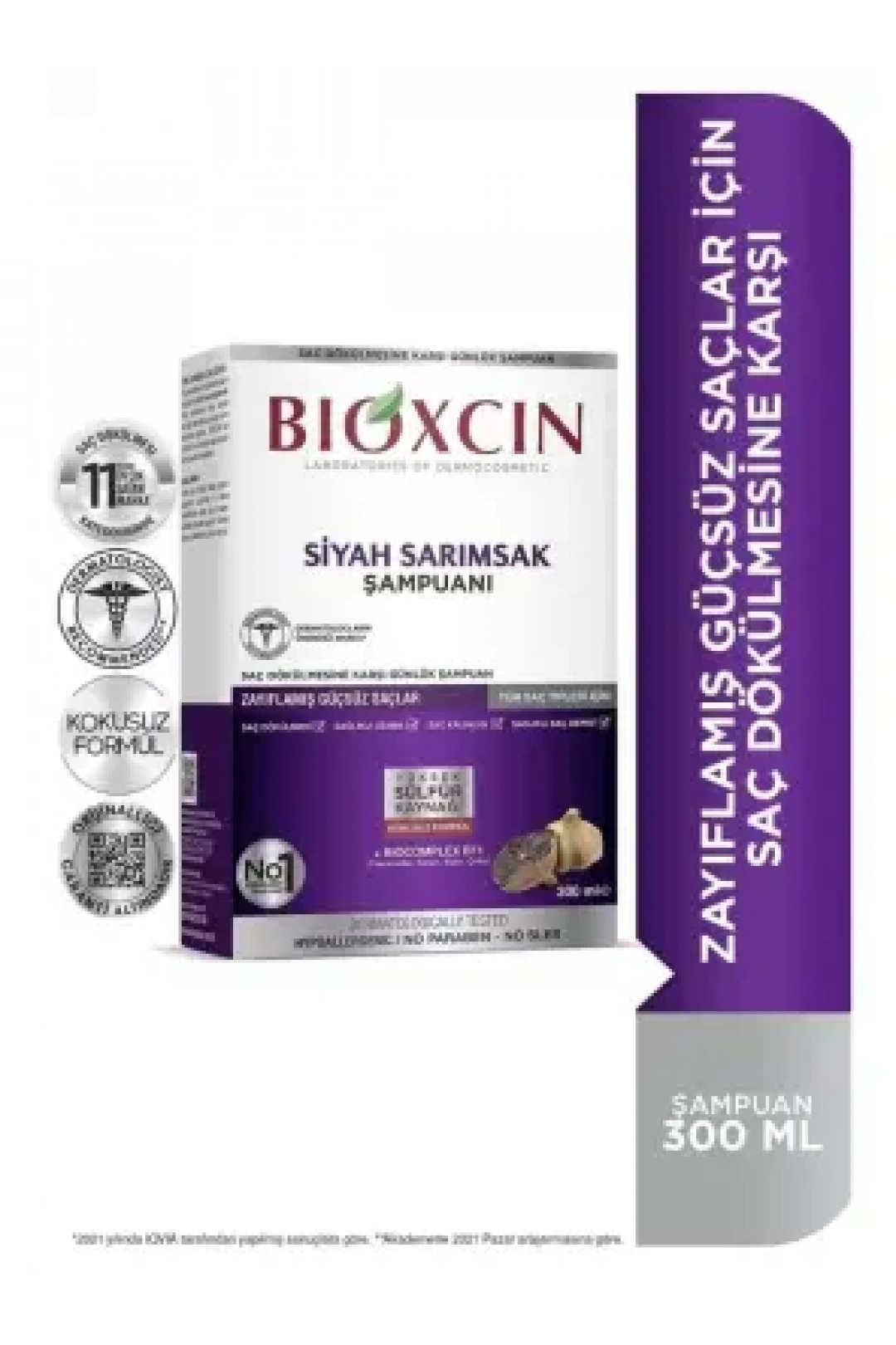 Bioxcin Siyah Sarımsak Şampuanı 300 ml | Güçsüz Saçlar