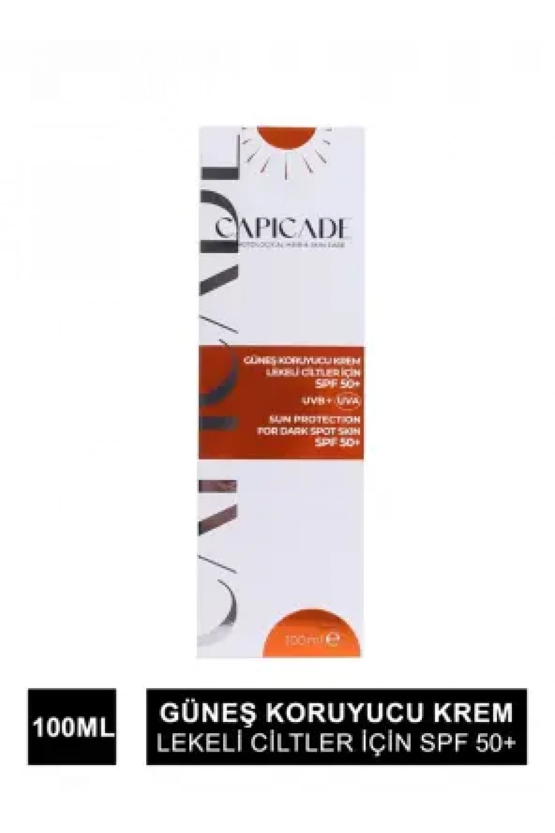 Capicade Güneş Koruyucu Krem Spf 50+ Lekeli Cilt 100 ml