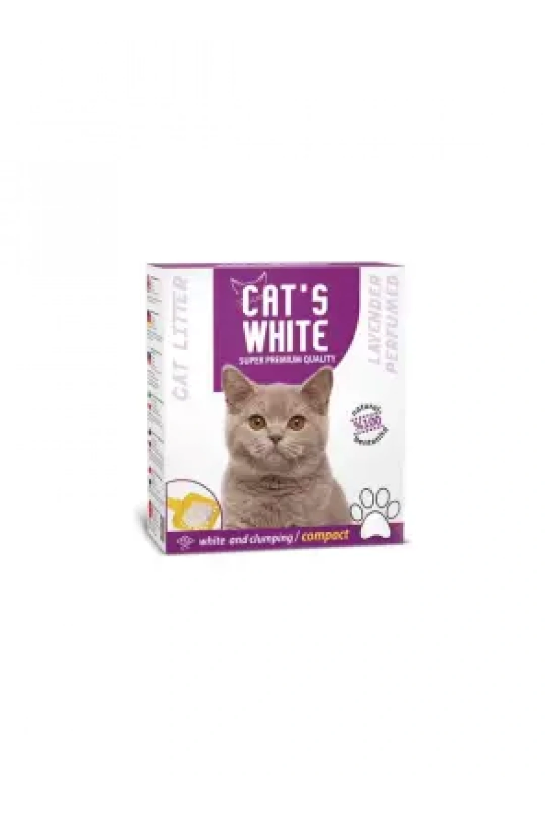 CatS White Premium Lavanta Kokulu Topaklaşan Kedi Kumu 6 L
