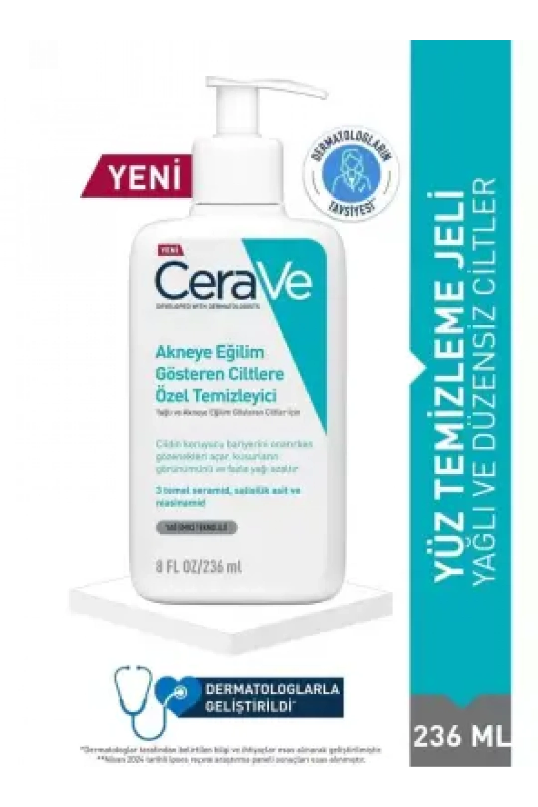 Cerave Blemish Akneye Eğilim Gösteren Ciltler İçin Özel Temizleyici 236 ml