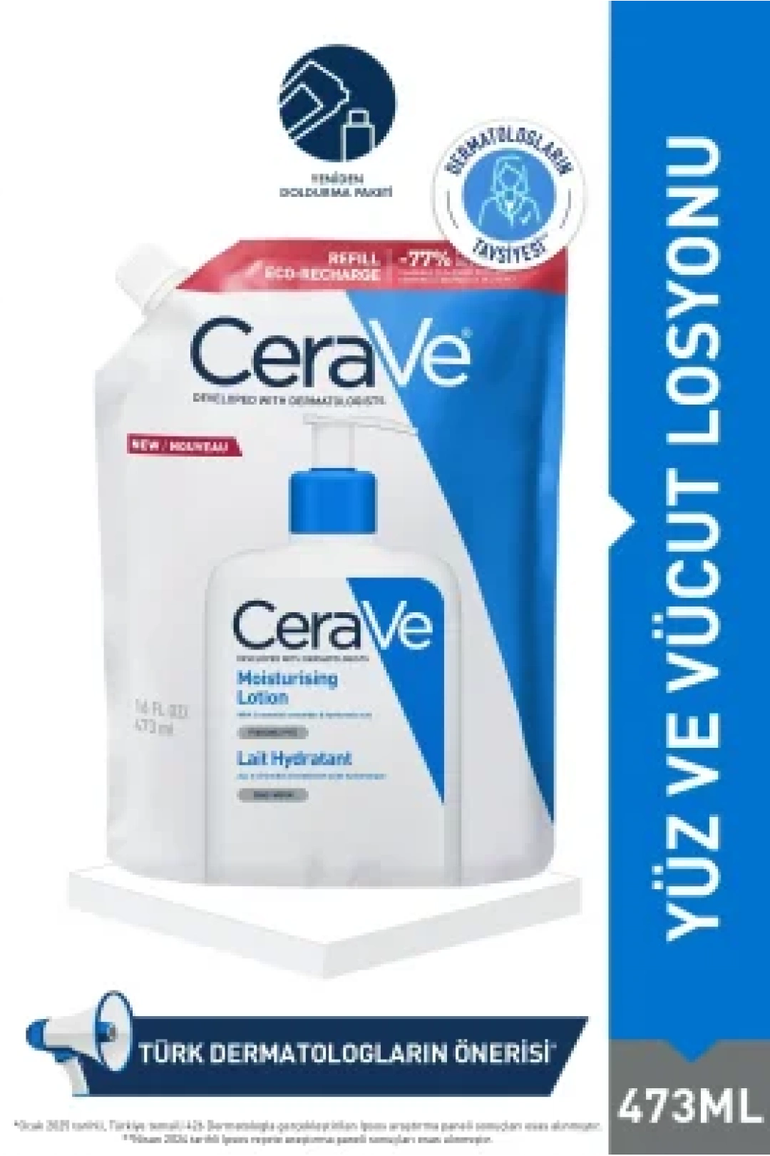 CeraVe Moisturizing Lotion Kuru Ciltler Yüz Vücut Nemlendirici Losyon 473ml - Refill