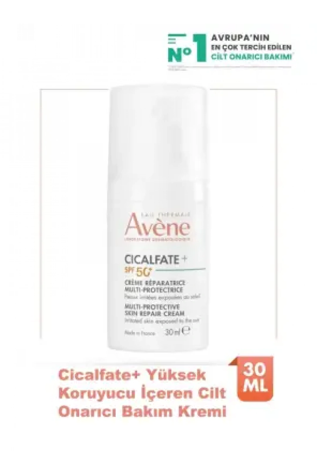 Cicalfate+ Hassas ve Yıpranmış Ciltler için Yüksek Koruyucu İçeren Cilt Onarıcı Krem SPF50+ 30 ml