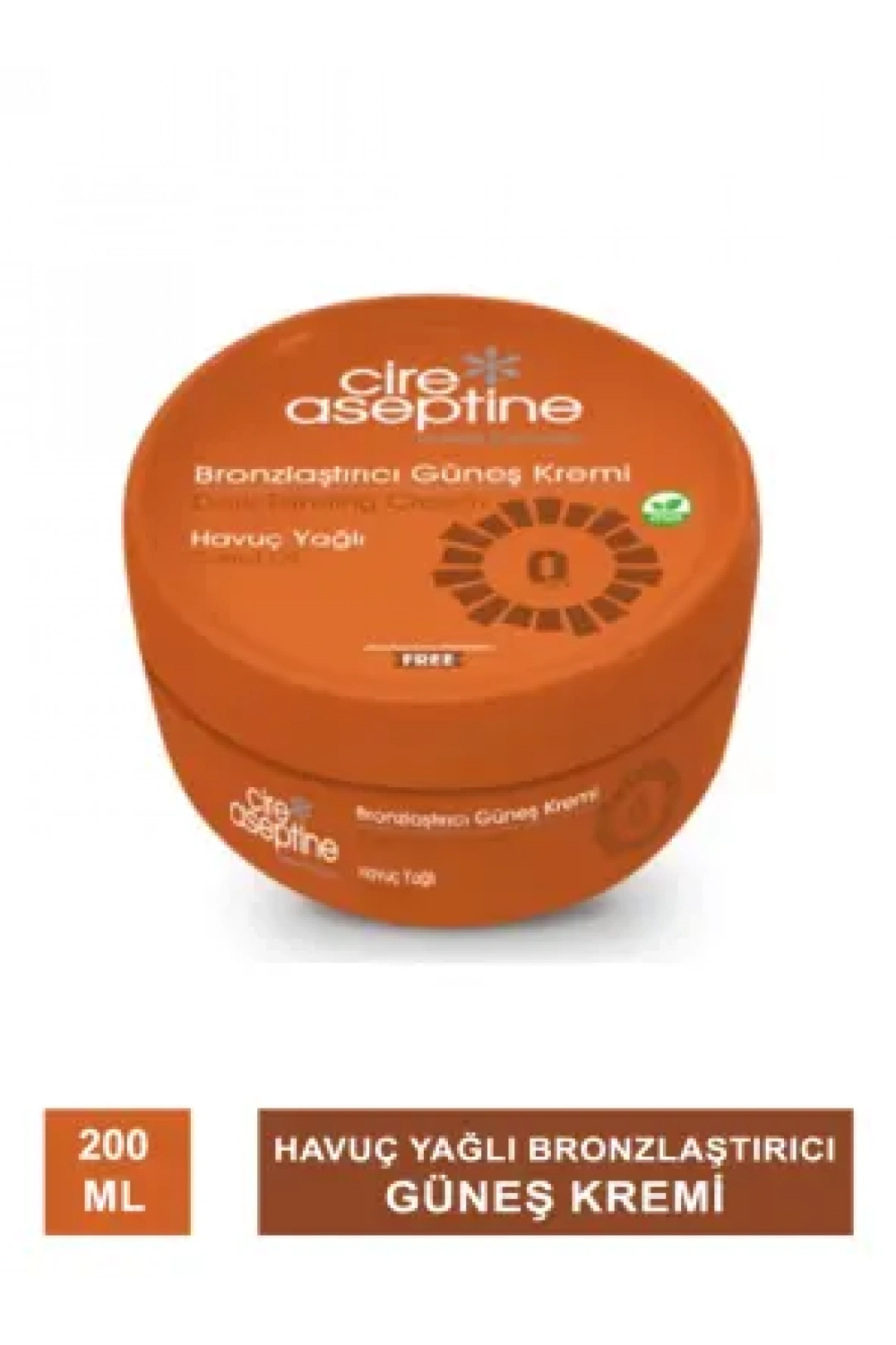 Cire Aseptine Havuç Yağlı Bronzlaştırıcı Güneş Kremi 200 ml