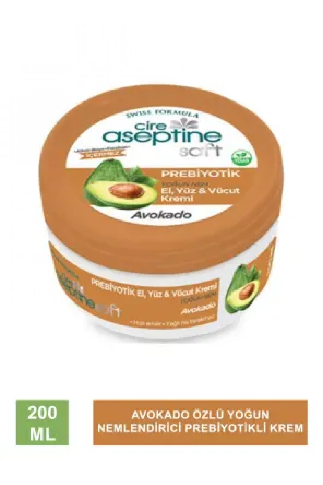 Cire Aseptine Soft Avokado Özlü Yoğun Nemlendirici Prebiyotikli Krem 200 ml