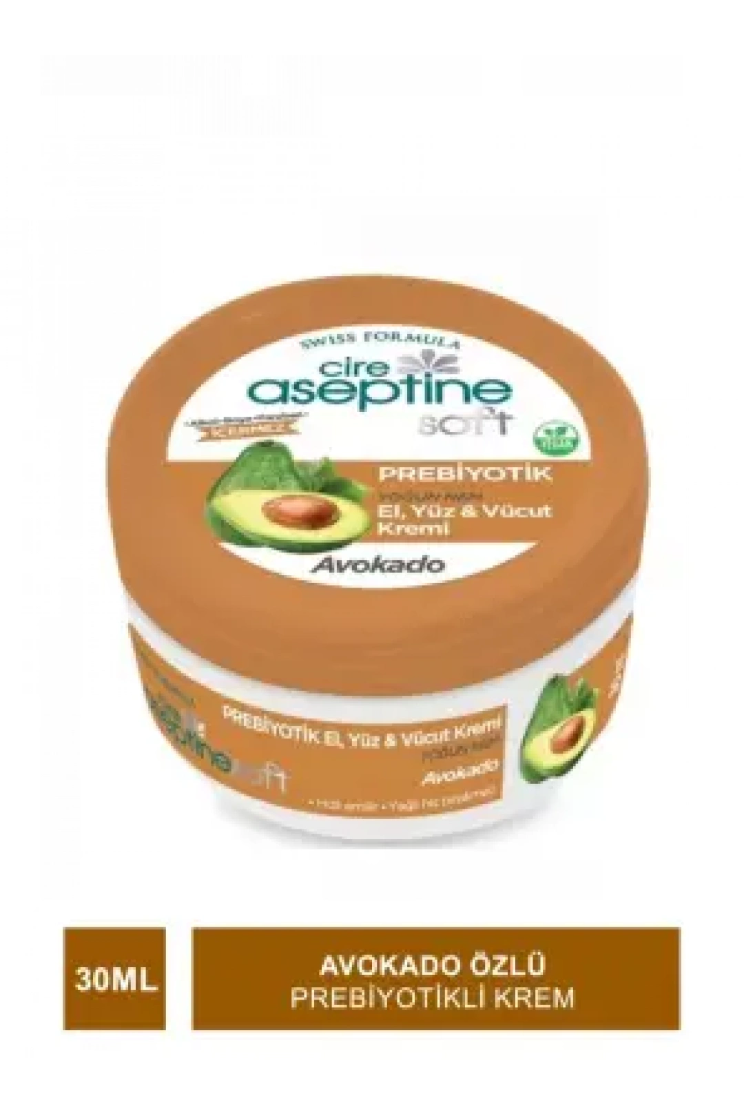 Cire Aseptine Soft Avokado Özlü Yoğun Nemlendirici Prebiyotikli Krem 30 ml