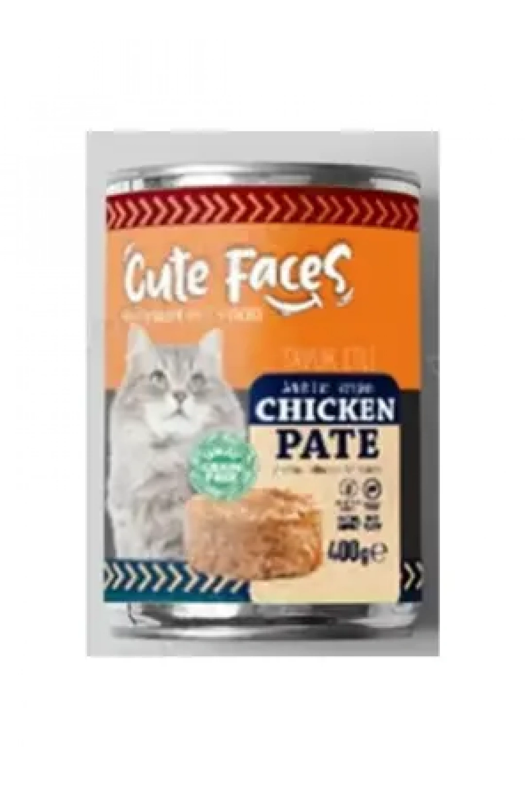 Cute Faces Tahılsız Pate Tavuk Etli Kedi Konserve 400 gr