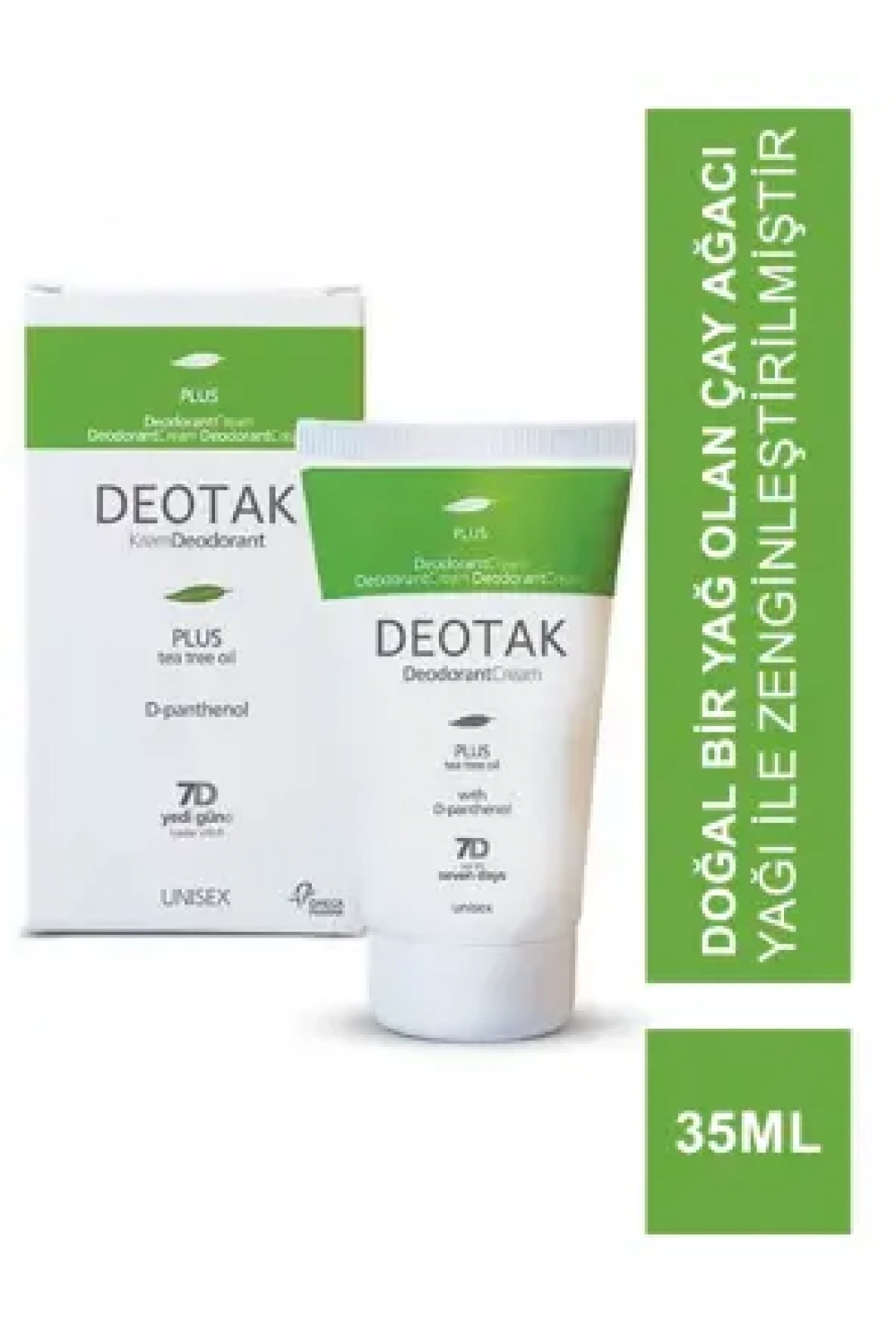Deotak Plus Tea Tree Oil Unisex Krem Deodorant 35ml