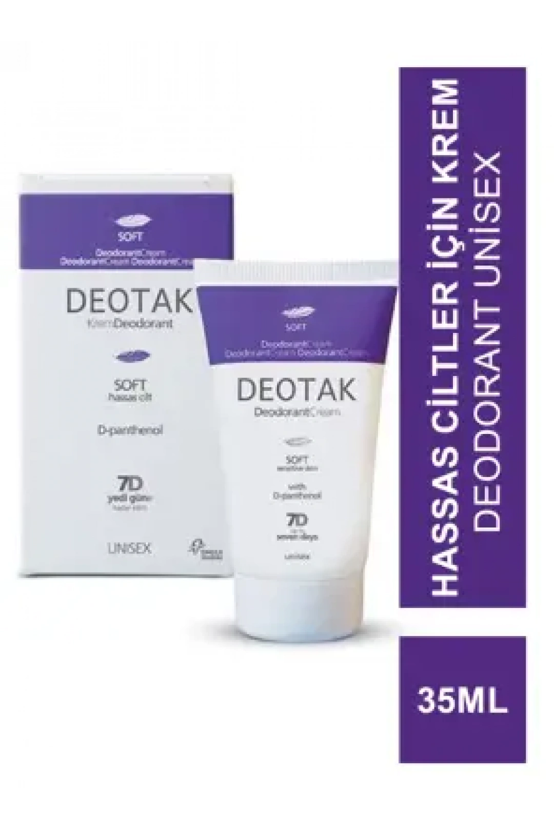 Deotak Soft Hassas Ciltler İçin Krem Deodorant Unisex 35ml