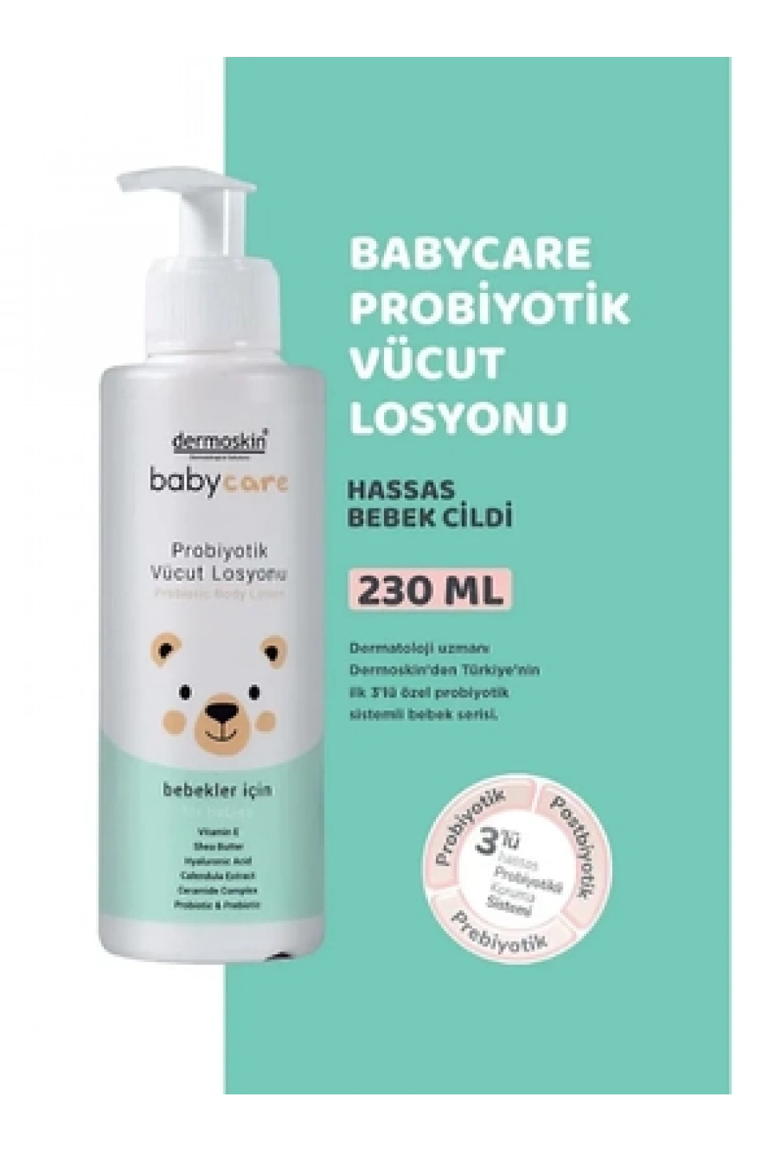 Dermoskin BabyCare Probiyotik Vücut Losyonu 230 ml