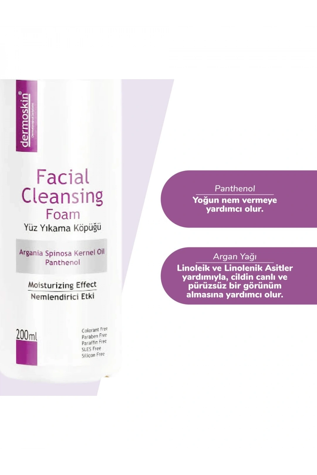 Dermoskin Facial Cleansing Foam 200 ml Yüz Temizleme Köpüğü