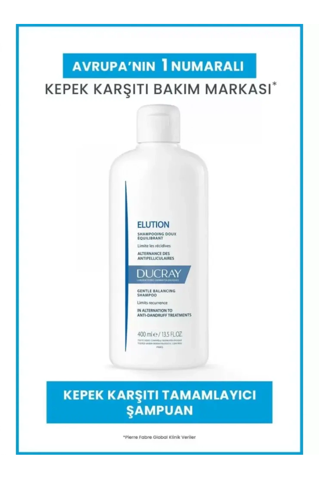 Ducray Elution Shampoo Kepek Karşıtı Tamamlayıcı Şampuan