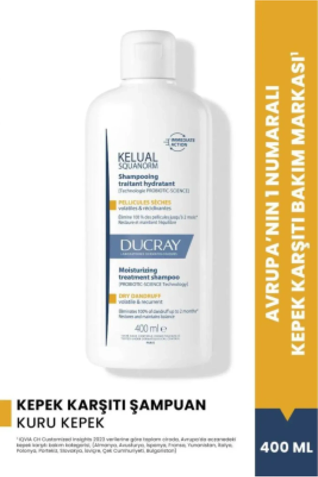 Ducray Kelual Squanorm Kuru Saçlar İçin Kepek Karşıtı Şampuan 400 ml