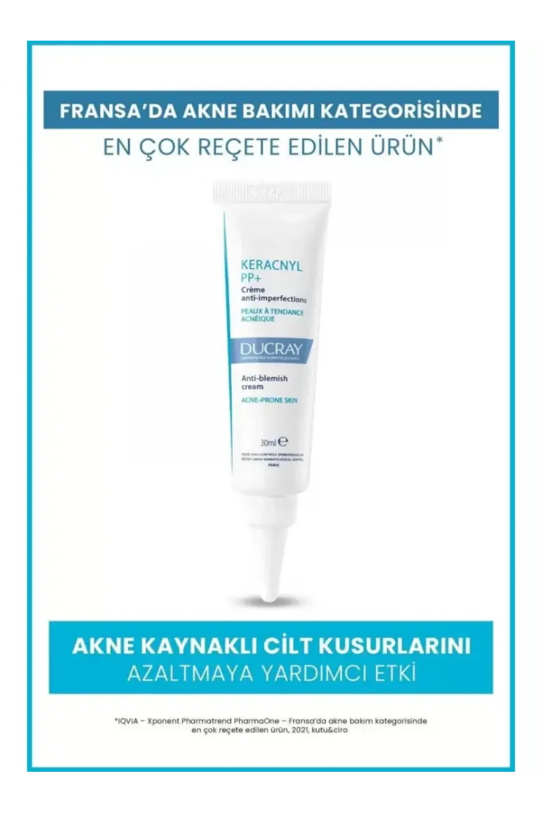 Ducray Keracnyl PP+ Yağlı ve Akneye Eğilimli Ciltler İçin Bakım Kremi