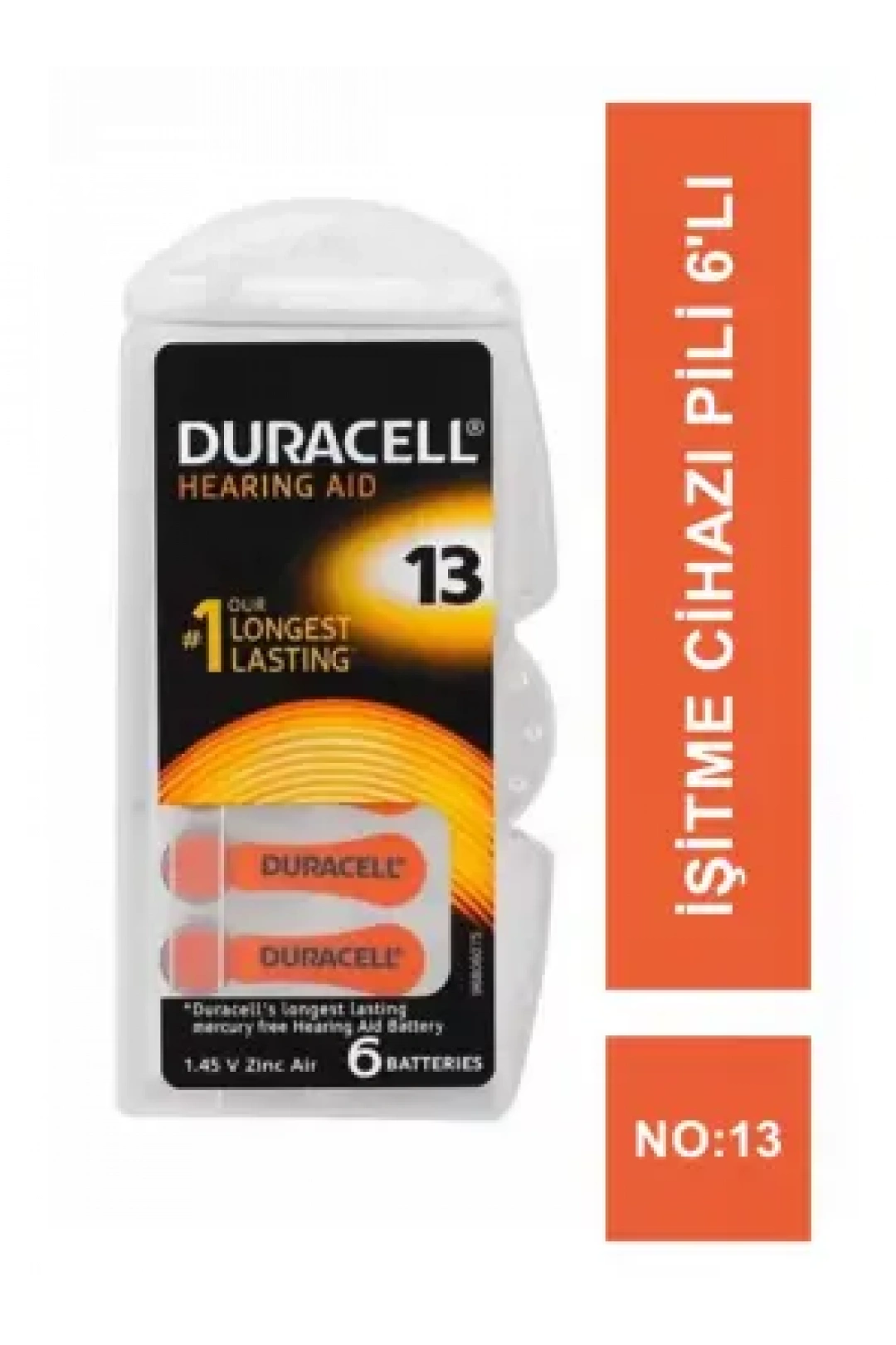 Duracell Activair İşitme Cihazı Pili 6lı No: 13