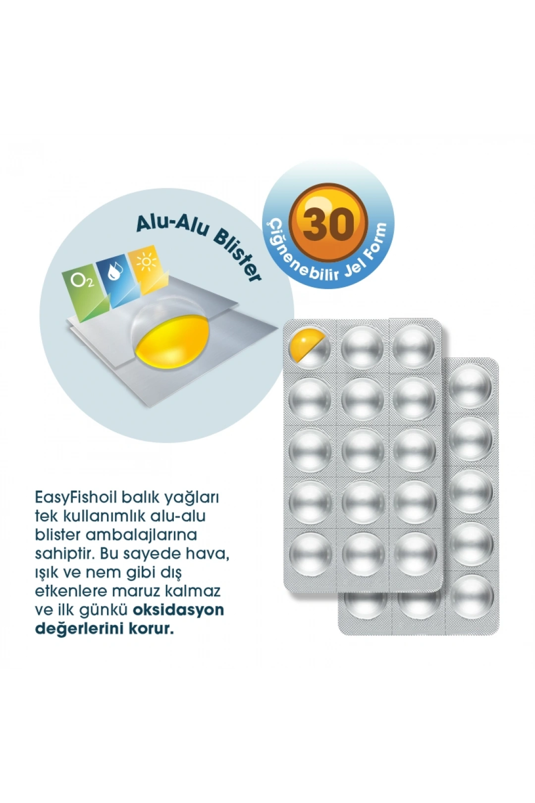 EasyFishoil Plus Omega 3 - Tutti Frutti - Çiğnenebilir 30 Jel Tablet